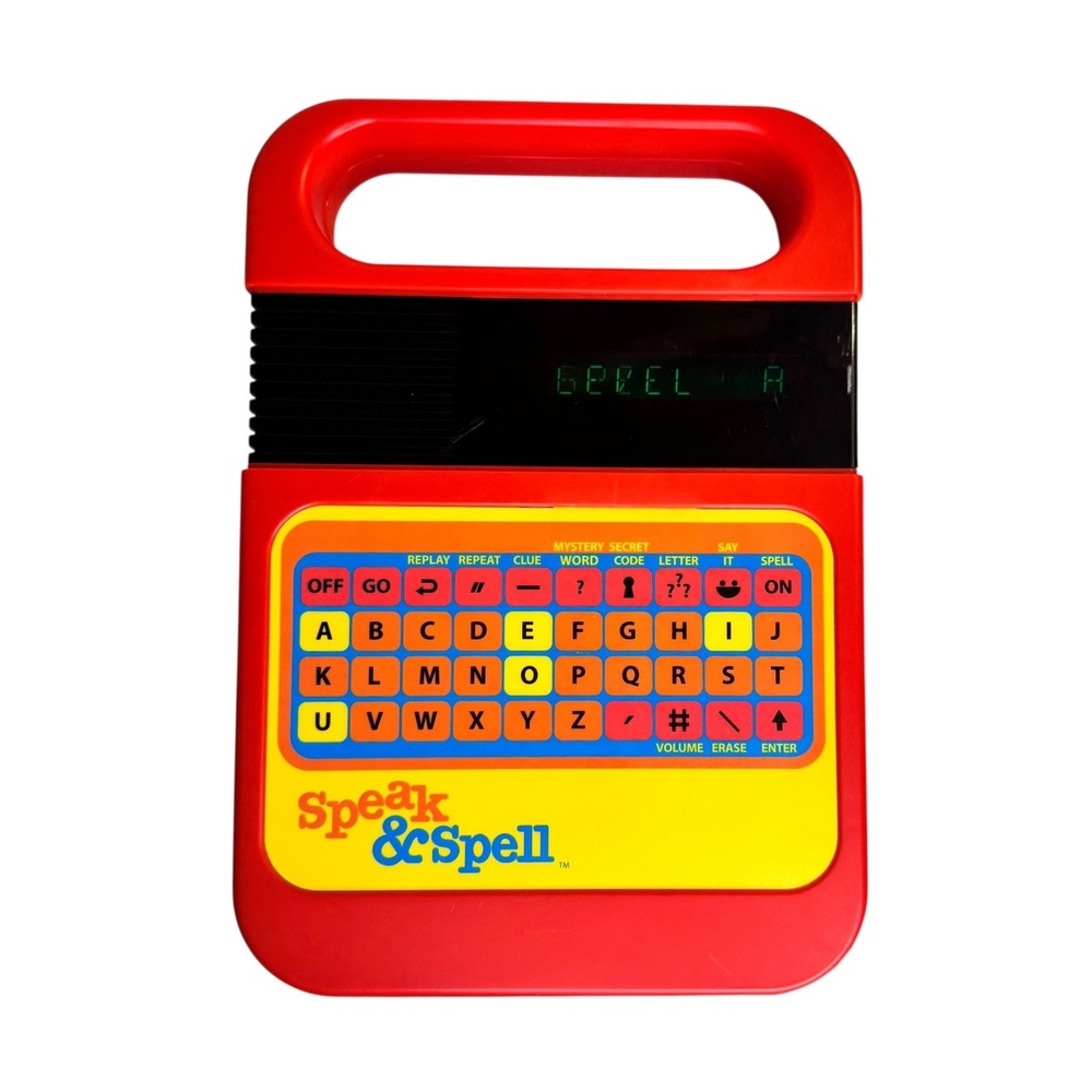 Speak‎ & Spell Electronic Retro Toy Texas Instrument Red Spelling Game WORKS